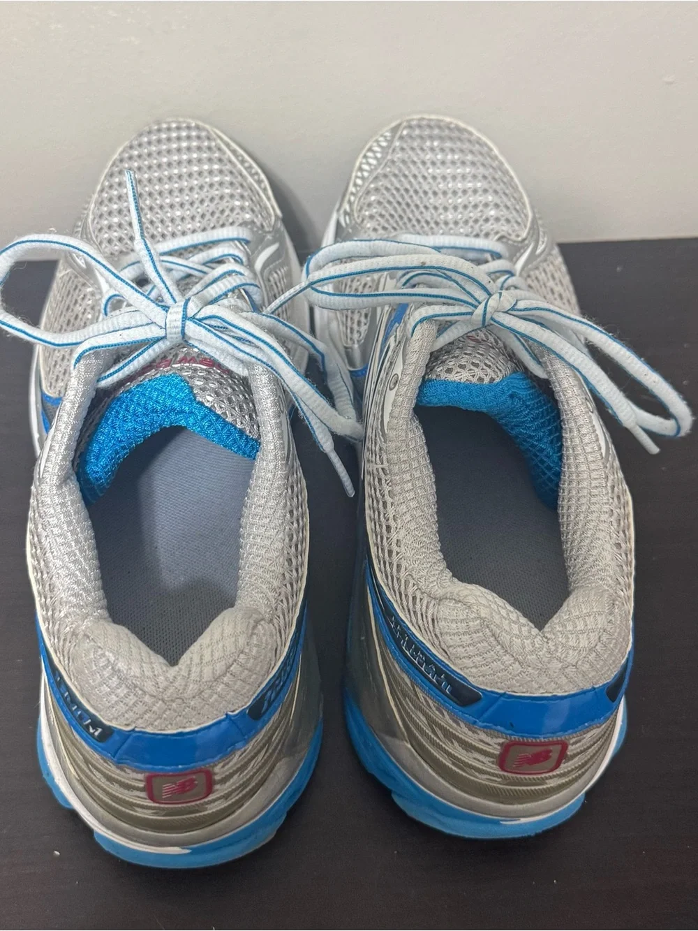 New Balance Silver and Blue Athletic Running Shoes